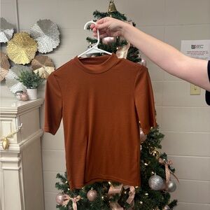 SHEIN Rust Brown Top